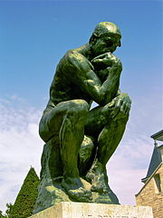 A photo of The Thinker by Rodin located at the Musée Rodin in Paris